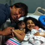 Javeria and Saud with their newborn baby