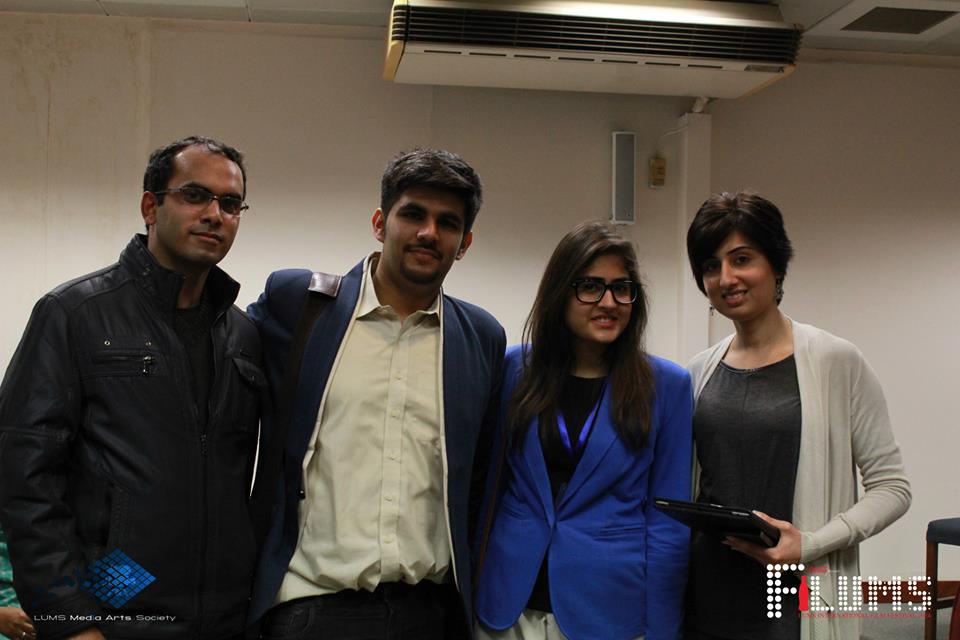 Team Galaxy Lollywood (Zeeshan Mahmood & Momin Ali Munshi) with Seema Hameed (Far right) -- Producer