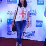 Sadaf Zarrar wearing Pepe Jeans at the Lahore premiere of Karachi Se Lahore