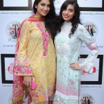 Rubab Ali and Zara Peerzada wearing Farah Talib Aziz and Lakhany Silk Mills Mid-Summer 2015 collection – ‘A Mediterranean Dream’