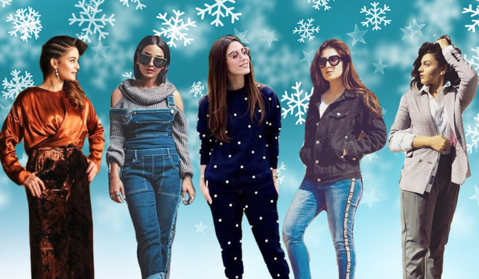 winter wardrobes female celebrities
