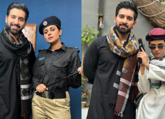 Amar Khan Unveils Hilarious Cop Avatar In Upcoming Telefilm With Muneeb Butt